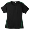 Sport-Tek Women's Black/Forest Green Colorblock PosiCharge Competitor Tee