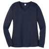 Sport-Tek Women's True Navy Long Sleeve PosiCharge Competitor V-Neck Tee