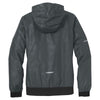 Sport-Tek Women's Graphite Grey/Black Embossed Hooded Wind Jacket