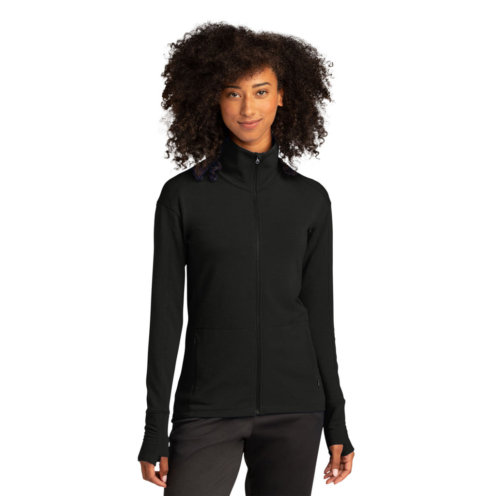Sport-Tek Women's Black Sport-Wick Flex Fleece Full-Zip