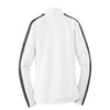 Sport-Tek Women's White/Iron Grey Sport-Wick Textured Colorblock Quarter Zip Pullover