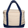 Primeline Navy Blue Cotton Cooler Lunch Tote
