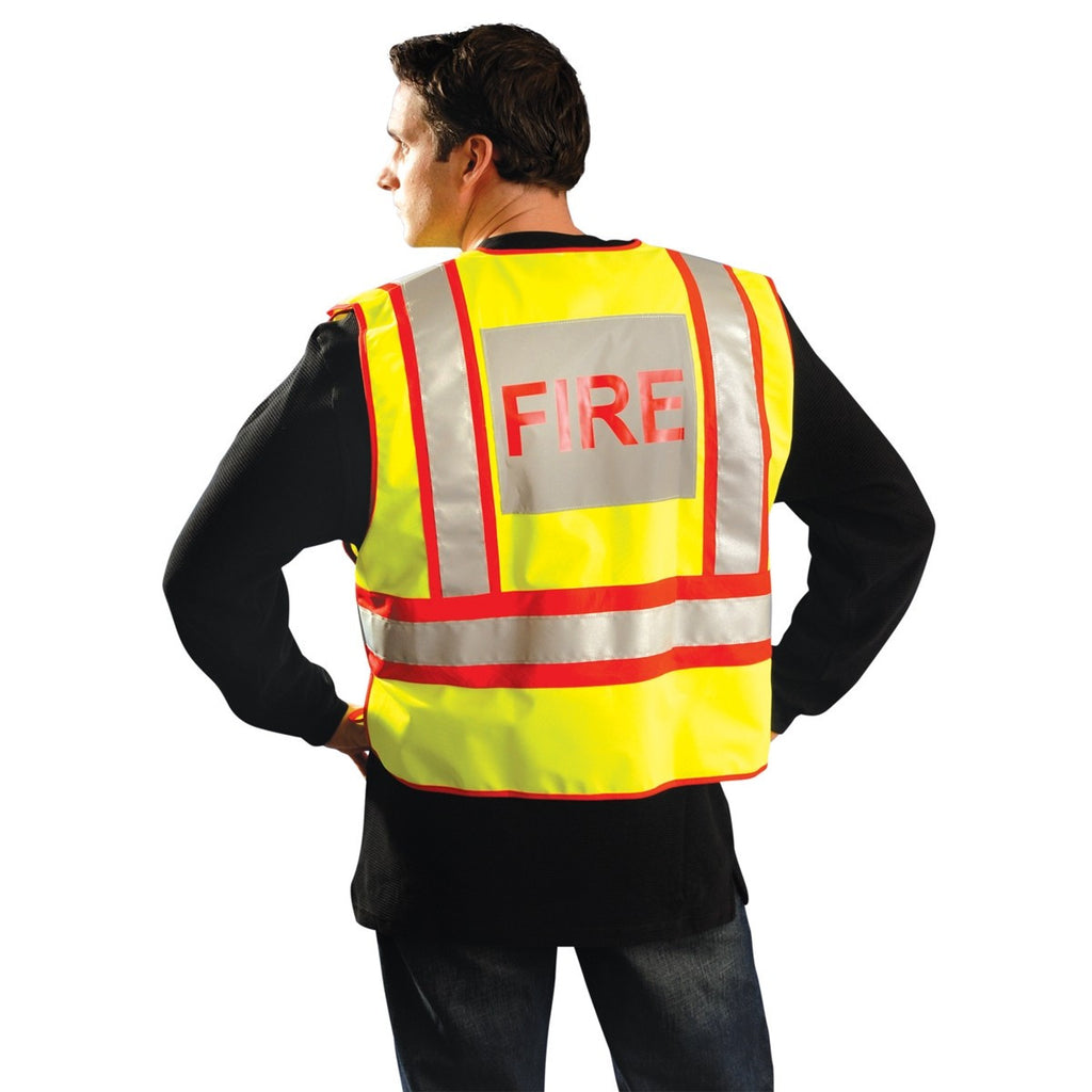 OccuNomix Men's Yellow Premium Solid Public Safety Fire Vest