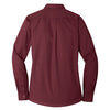 Port Authority Women's Burgundy Long Sleeve Carefree Poplin Shirt