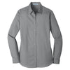 Port Authority Women's Gusty Grey Long Sleeve Carefree Poplin Shirt
