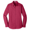 Port Authority Women's Pink Azalea Long Sleeve Carefree Poplin Shirt