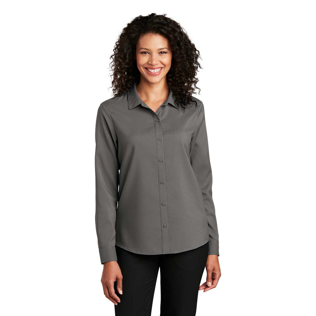 Port Authority Women's Graphite Long Sleeve Performance Staff Shirt