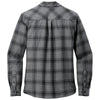 Port Authority Women's Grey/Black Open Plaid Plaid Flannel Shirt