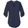 Port Authority Women's True Navy 3/4-Sleeve Tunic Blouse