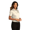 Port Authority Women's Ecru Short Sleeve SuperPro React Twill Shirt