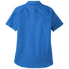 Port Authority Women's Strong Blue Short Sleeve SuperPro React Twill Shirt