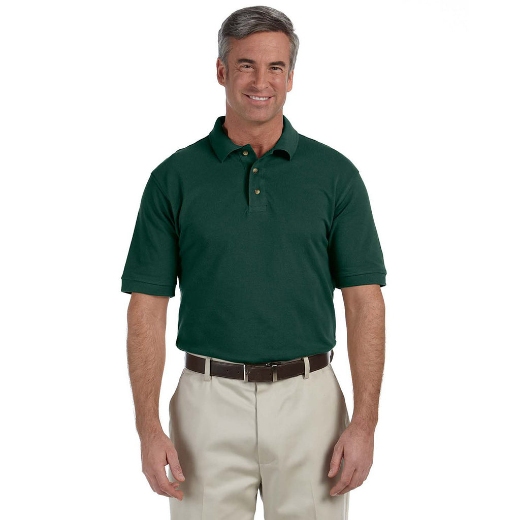 Harriton Men's Hunter 6 oz. Ringspun Cotton Pique Short-Sleeve Polo