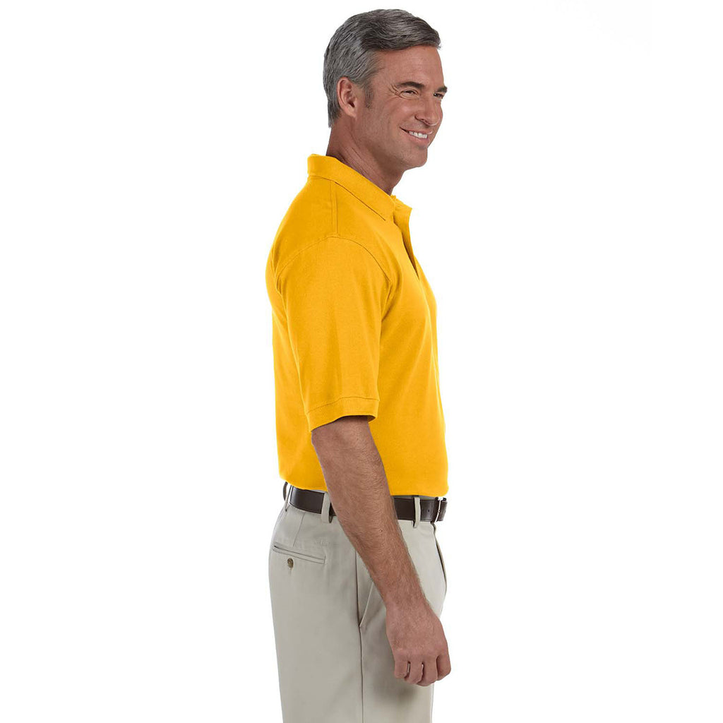 Harriton Men's Sunray Yellow 6 oz. Ringspun Cotton Pique Short-Sleeve Polo