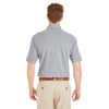 Harriton Men's Grey Heather 6 oz. Ringspun Cotton Pique Short-Sleeve Pocket Polo