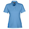 Harriton Women's Light College Blue 6 oz. Ringspun Cotton Pique Short-Sleeve Polo