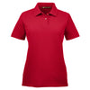 Harriton Women's Red 6 oz. Ringspun Cotton Pique Short-Sleeve Polo