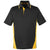 Harriton Men's Black/Sunray Yellow Flash Snag Protection Plus IL Colorblock Polo