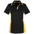 Harriton Women's Black/ Sunray Yellow Flash Snag Protection Plus Colorblock Polo