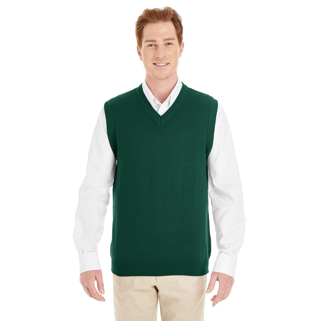 Harriton Men's Hunter Pilbloc V-Neck Sweater Vest