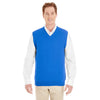 Harriton Men's True Royal Pilbloc V-Neck Sweater Vest