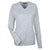 Harriton Women's Grey Heather Pilbloc V-Neck Sweater