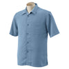 Harriton Men's Cloud Blue Bahama Cord Camp Shirt