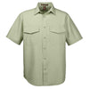 Harriton Men's Green Mist Key West Short-Sleeve Performance Staff Shirt