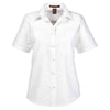 Harriton Women's White Key West Short-Sleeve Performance Staff Shirt