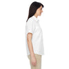 Harriton Women's White Key West Short-Sleeve Performance Staff Shirt