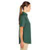Harriton Women's Hunter Foundation 100% Cotton Short-Sleeve Twill Shirt Teflon