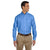 Harriton Men's French Blue Long-Sleeve Oxford with Stain-Release