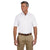 Harriton Men's White Short-Sleeve Oxford with Stain-Release