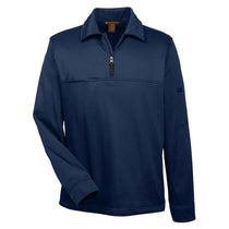 Harriton Men's Dark Navy Task Performance Fleece Quarter-Zip Jacket