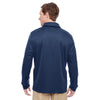 Harriton Men's Dark Navy Task Performance Fleece Quarter-Zip Jacket