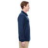 Harriton Men's Dark Navy Task Performance Fleece Quarter-Zip Jacket