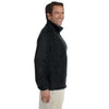 Harriton Men's Black 8 oz. Quarter-Zip Fleece Pullover