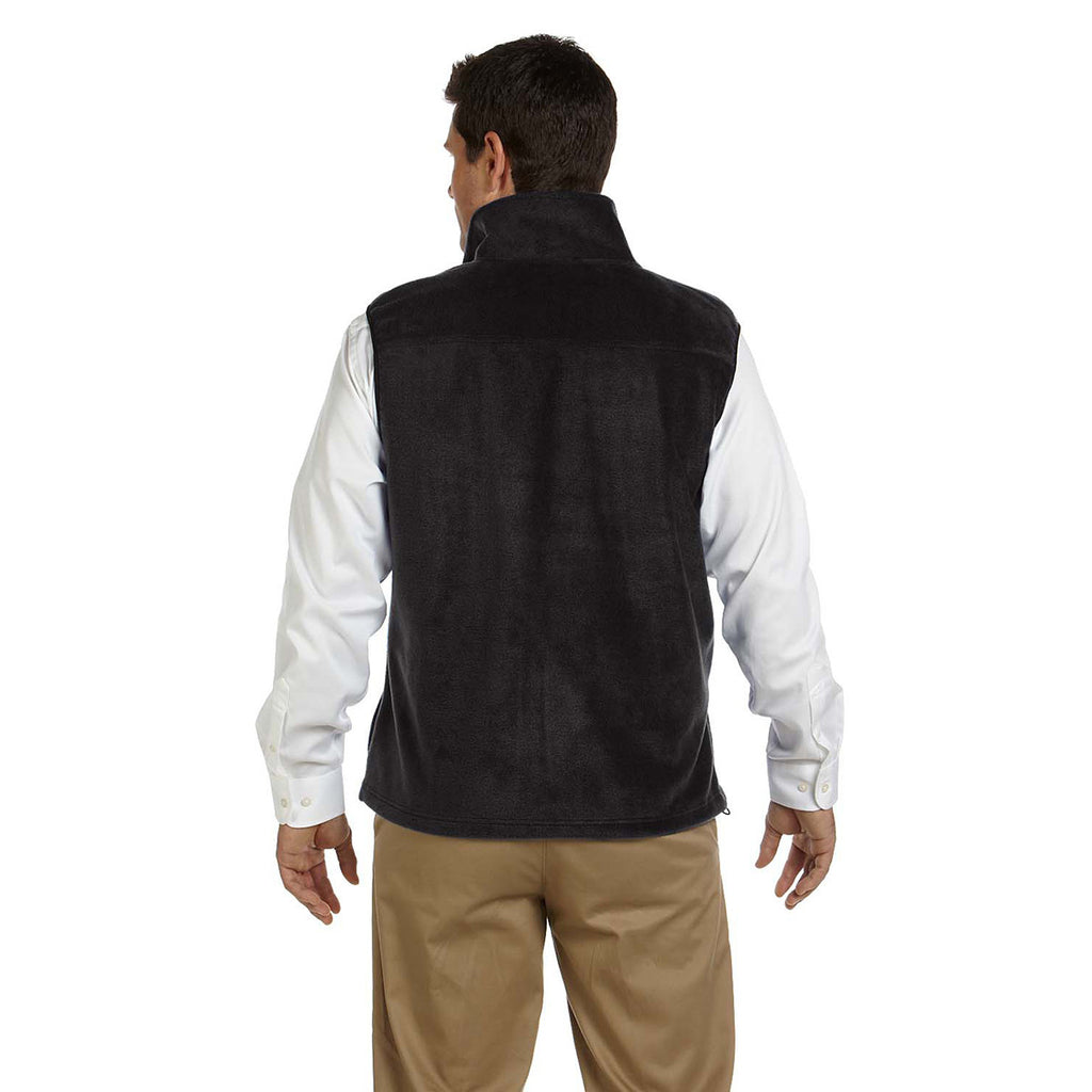 Harriton Men's Black 8 oz. Fleece Vest