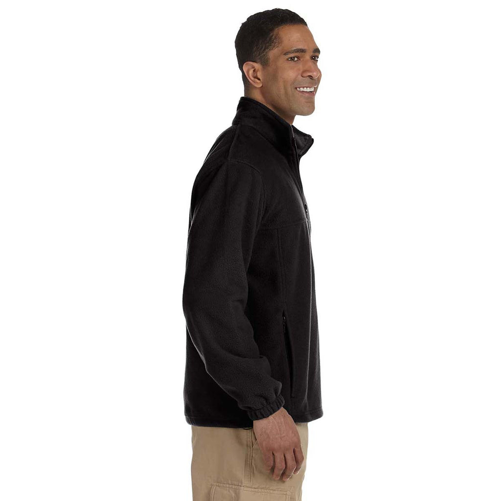 Harriton Men's Black Tall 8 oz. Full-Zip Fleece