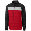 Cutter & Buck Men's Red Thaw Insulated Packable Pullover