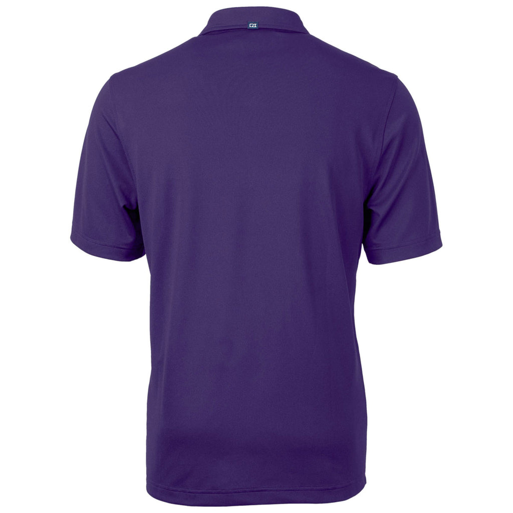 Cutter & Buck Men's College Purple Virtue Eco Pique Recycled Polo