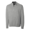 Cutter & Buck Men's Athletic Grey Broadview Half Zip Sweater