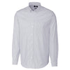 Cutter & Buck Men's Light Blue Long Sleeve Epic Easy Care Stretch Oxford Stripe Shirt