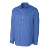 Cutter & Buck Men's French Blue L/S Tailored Fit Nailshead Dress Shirt