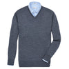 Peter Millar Men's Charcoal Crown Soft V-Neck Sweater