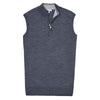 Peter Millar Men's Charcoal Crown Soft Quarter-Zip Vest