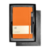 Moleskine Gift Set with True Orange Large Hard Cover Ruled Notebook and Black Pen (5