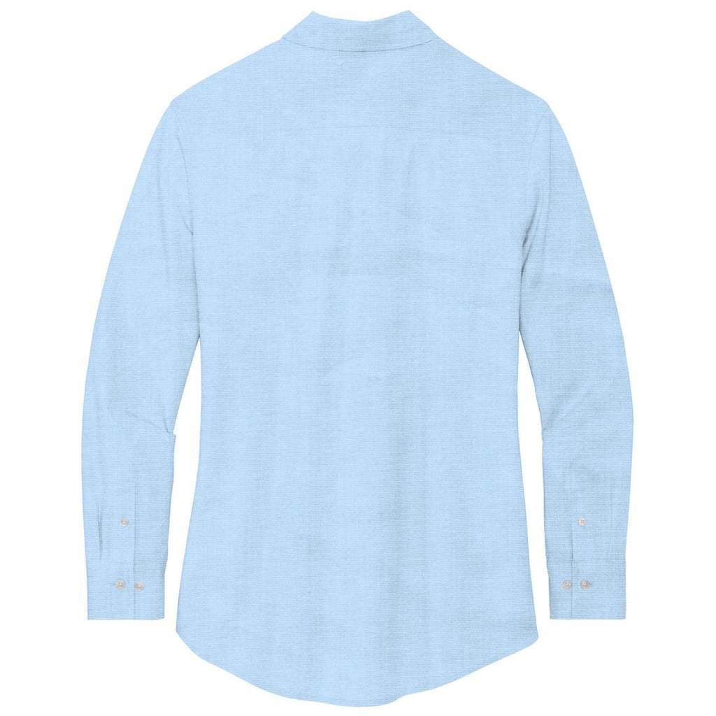 Mercer+Mettle Women's Air Blue End On End Long Sleeve Stretch Woven Shirt