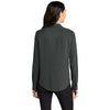 Mercer+Mettle Women's Anchor Grey Stretch Crepe Long Sleeve Camp Blouse