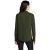 Mercer+Mettle Women's Townsend Green Stretch Crepe Long Sleeve Camp Blouse