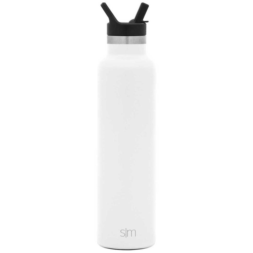 MerchPerks Simple Modern Winter White Ascent Water Bottle with Straw Lid - 24oz